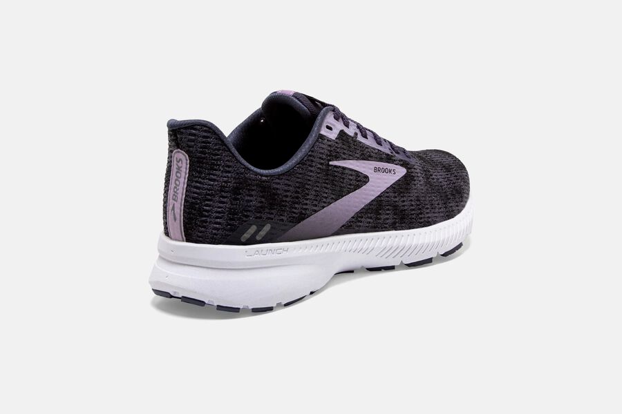 Brooks Launch 8 Road Running Shoes - Womens - Black/Purple - TH3521796